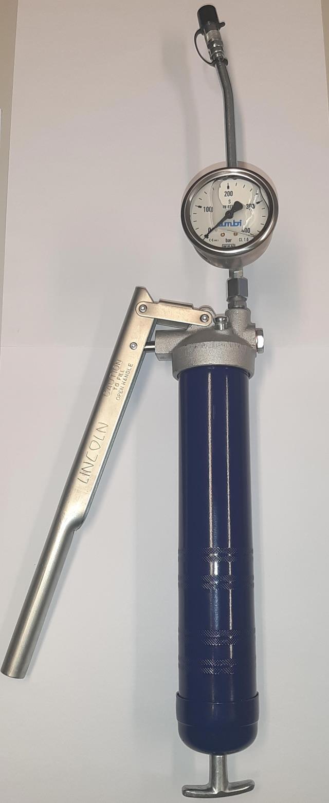 Lincoln 1142 vetspuit met manometer